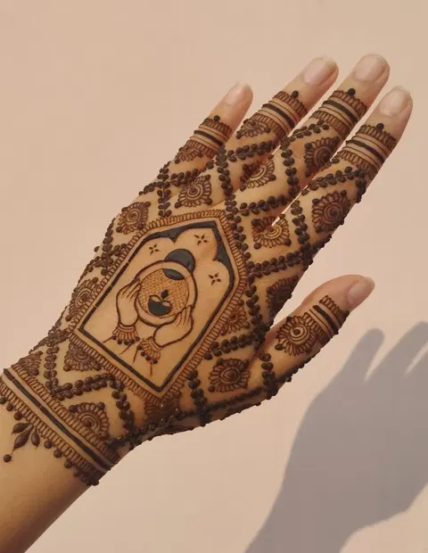 arabic figure full hand mehndi design