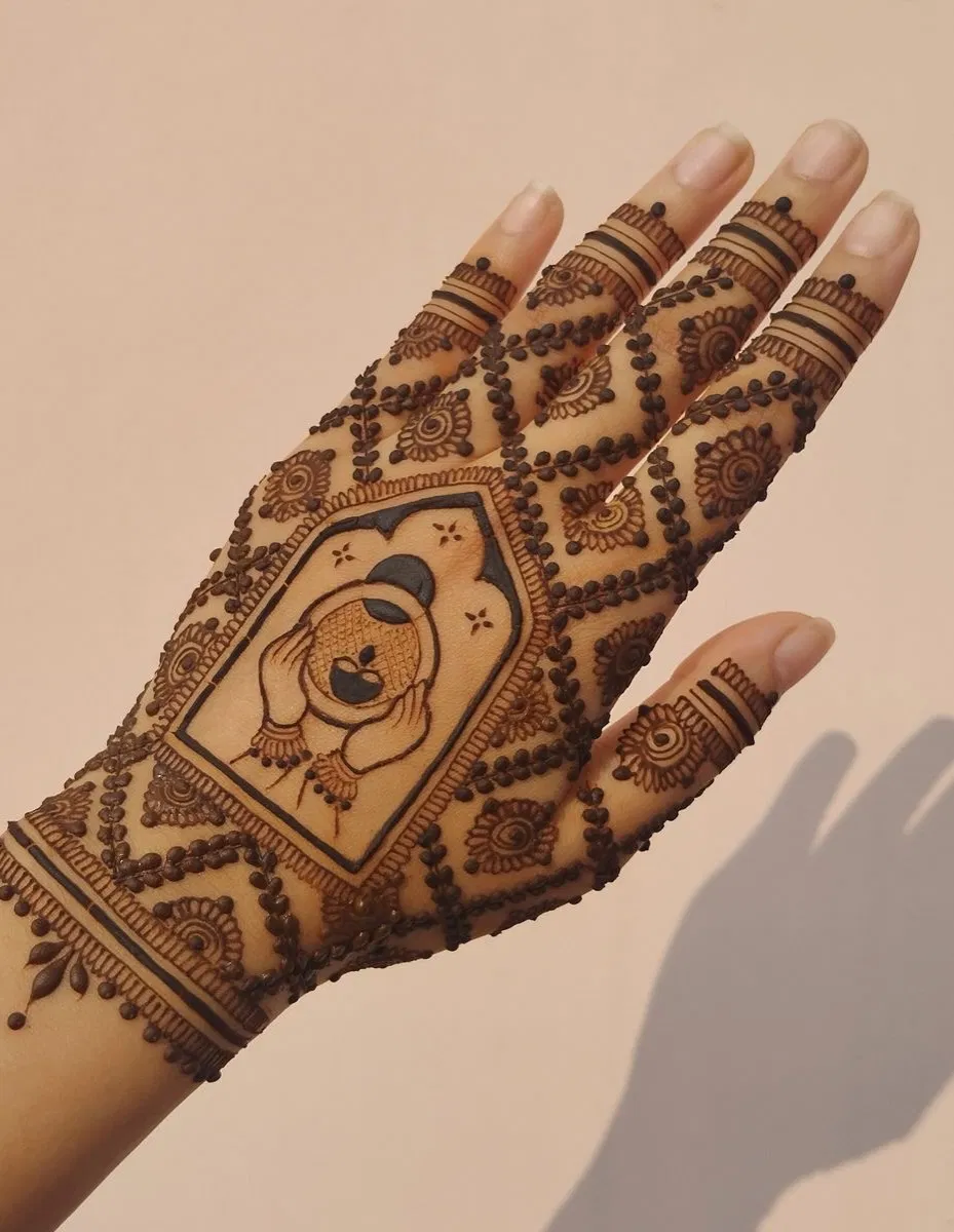 Arabic Full Hand Mehndi Design with Figures