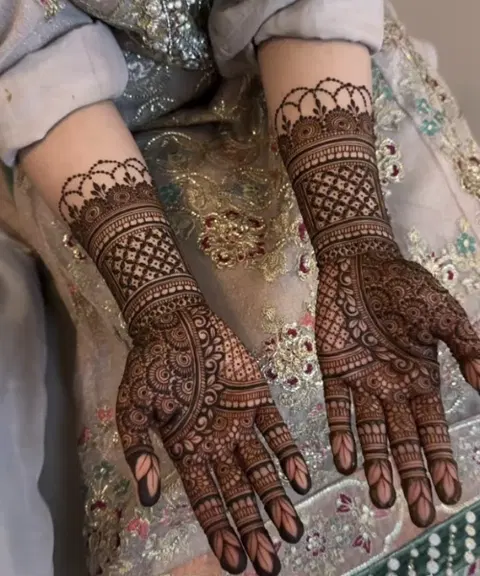 arabic bridal front hand mehndi design