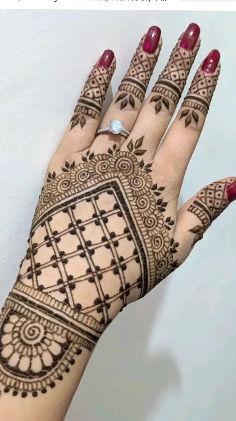 arabic stylish finger mehndi design