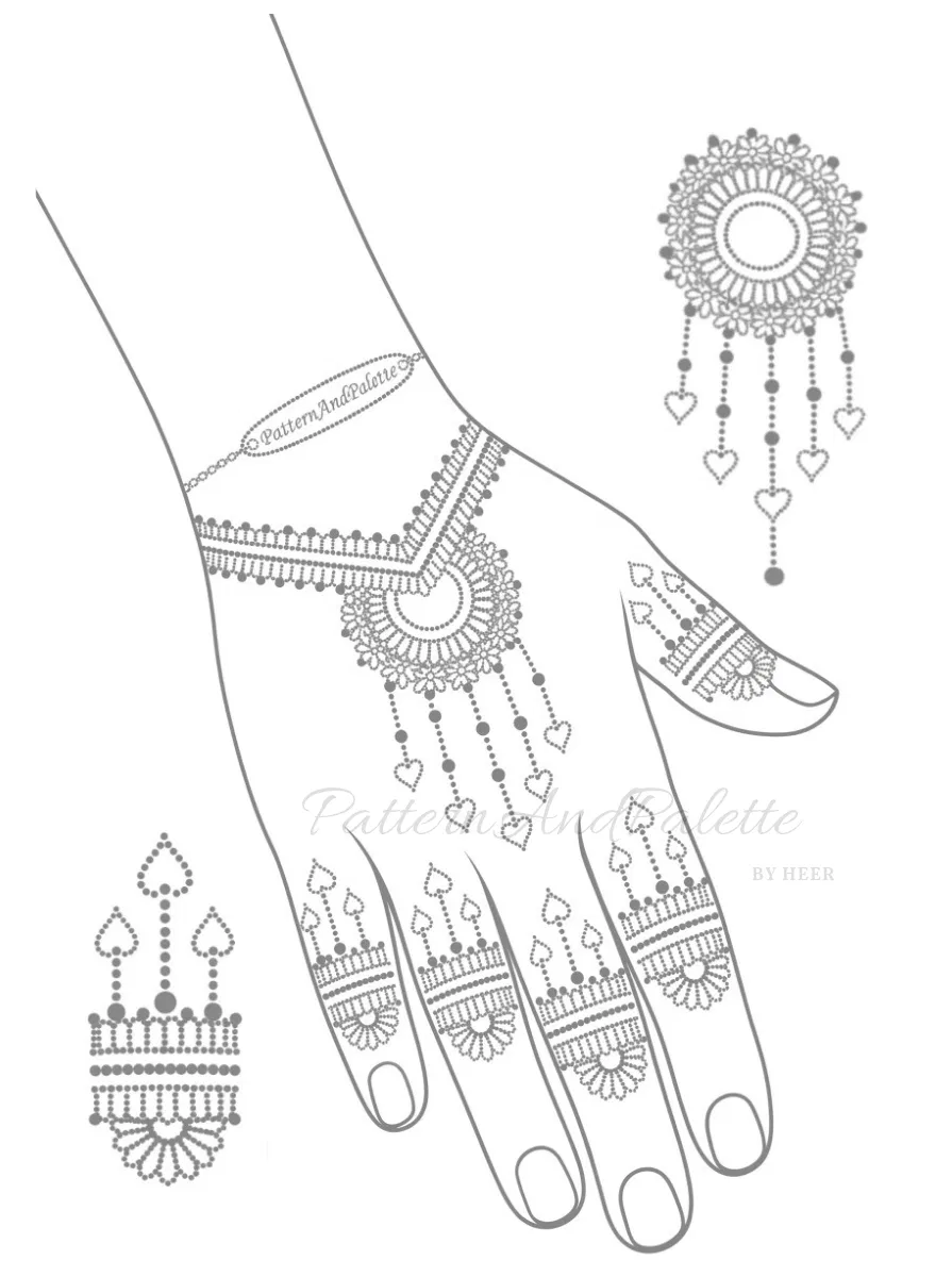 Bridal Simple Foot Mehndi Design with Hearts