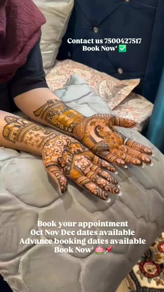 Bridal Mehndi Design with Figures