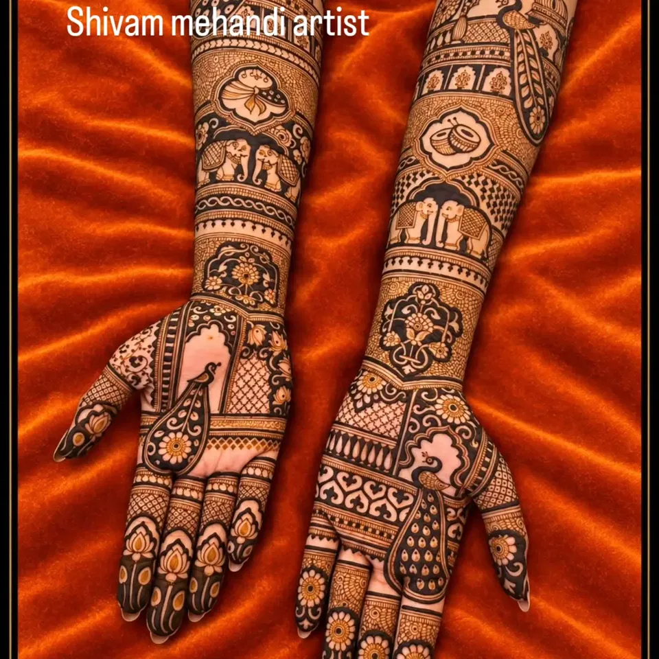 Full Hand Mehndi Design with Figures (3)