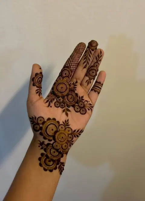 arabic indian finger mehndi design