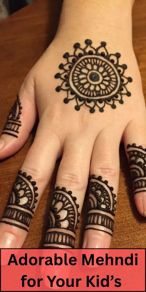 simple circle back hand mehndi design