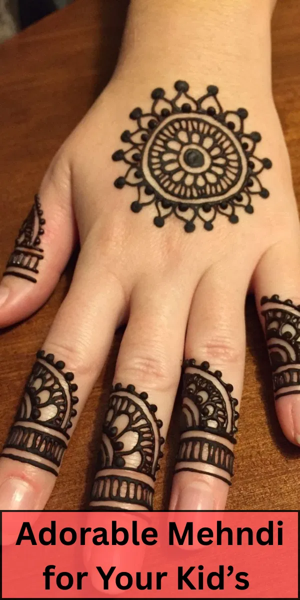 Simple Back Hand Mehndi Design with Gol Tikki and Peacock