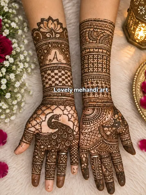 front hand mehndi design
