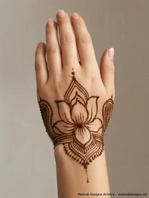 simple bel arm mehndi design