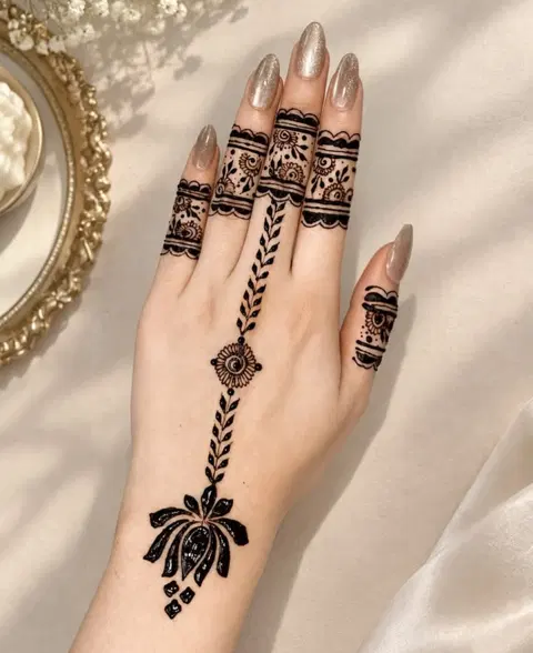 minimal simple bel finger mehndi design