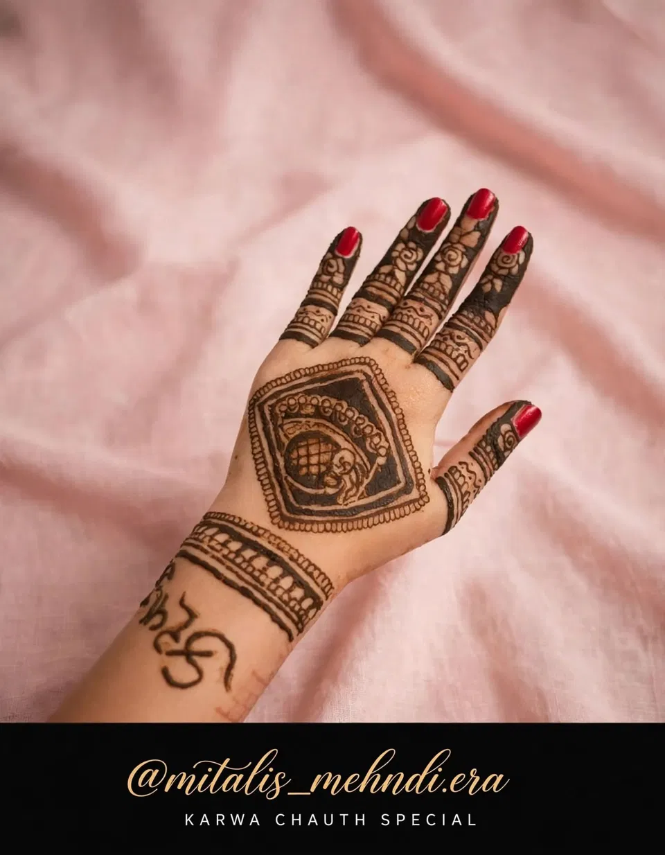 Simple Back Hand Mehndi Design for Karwa Chauth (2)