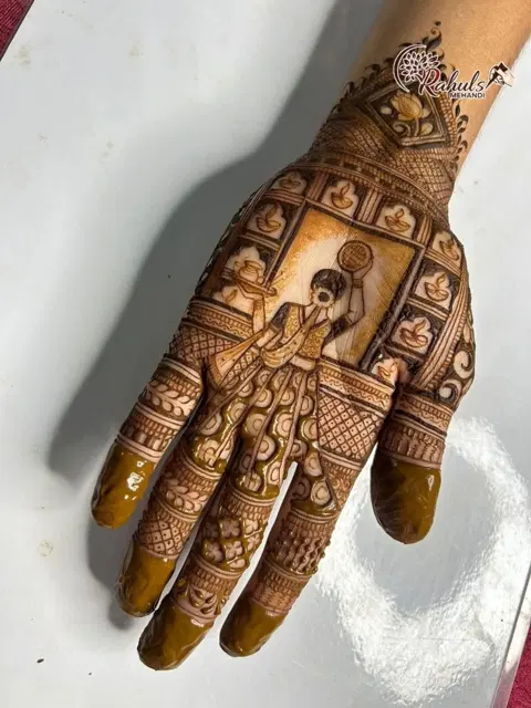bridal stylish finger mehndi design