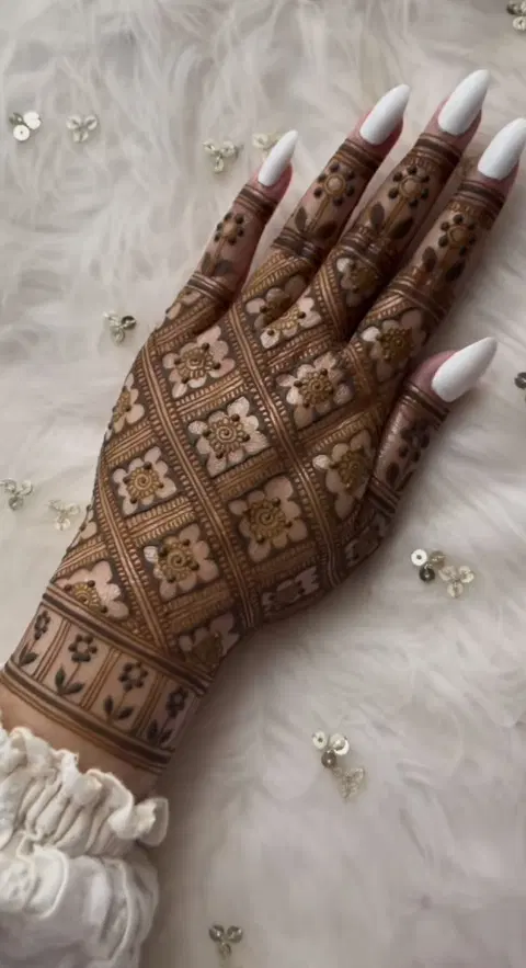 arabic bridal jaal back hand mehndi design
