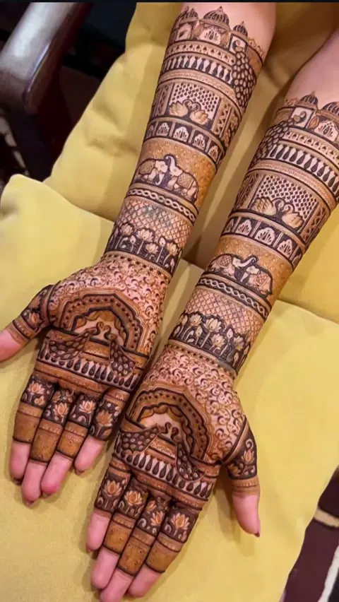bridal simple figure foot mehndi design