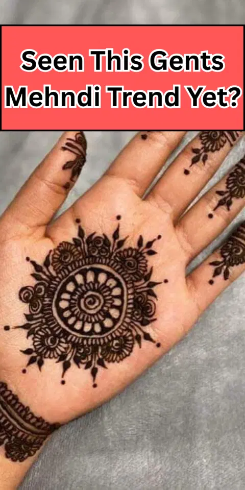 simple circle back hand mehndi design
