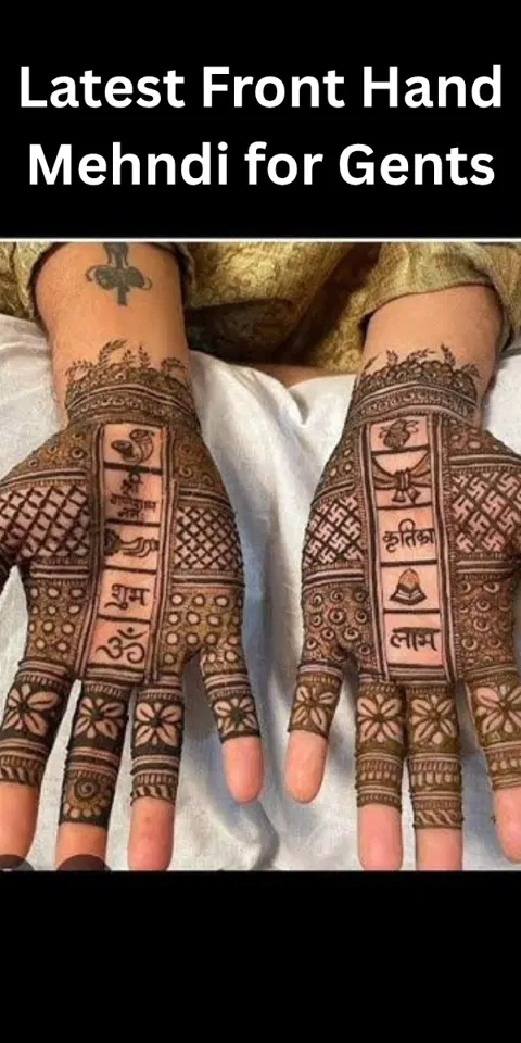 aesthetic bridal deity back hand mehndi design