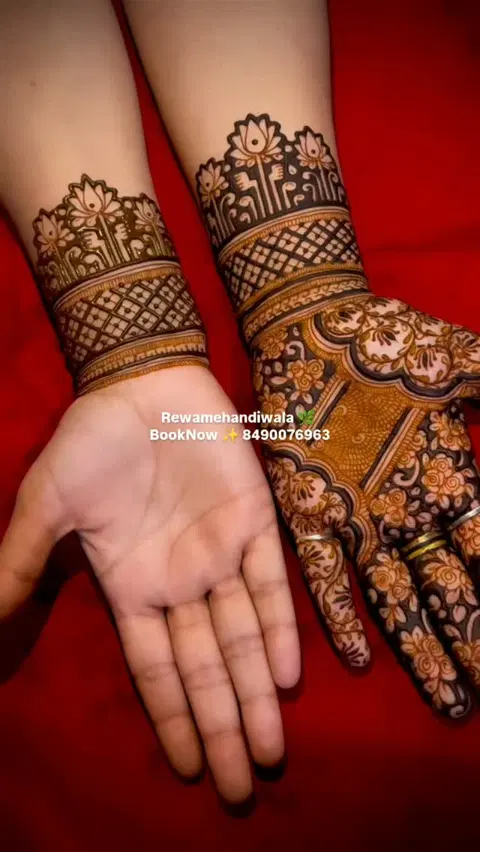 bridal front hand mehndi design