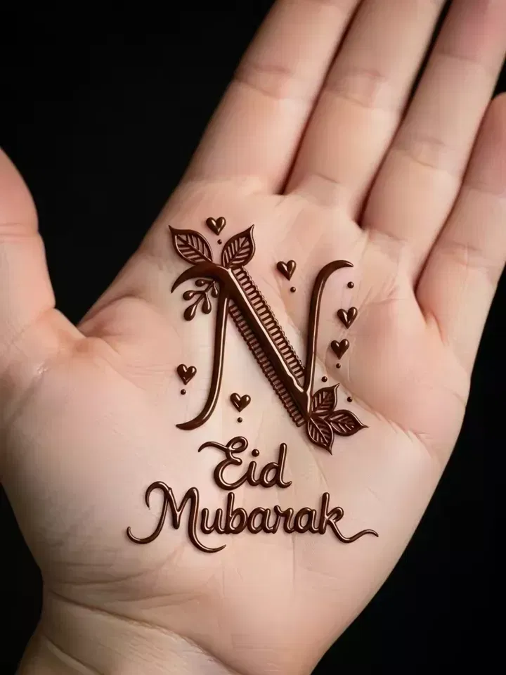 Arabic Front Hand Mehndi Design with Hidden Name