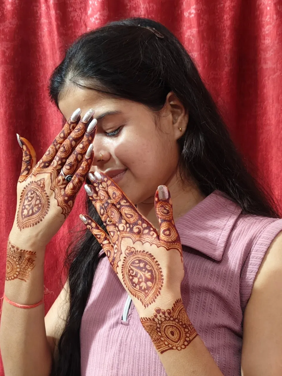 Aesthetic Simple Full Hand Mehndi Design