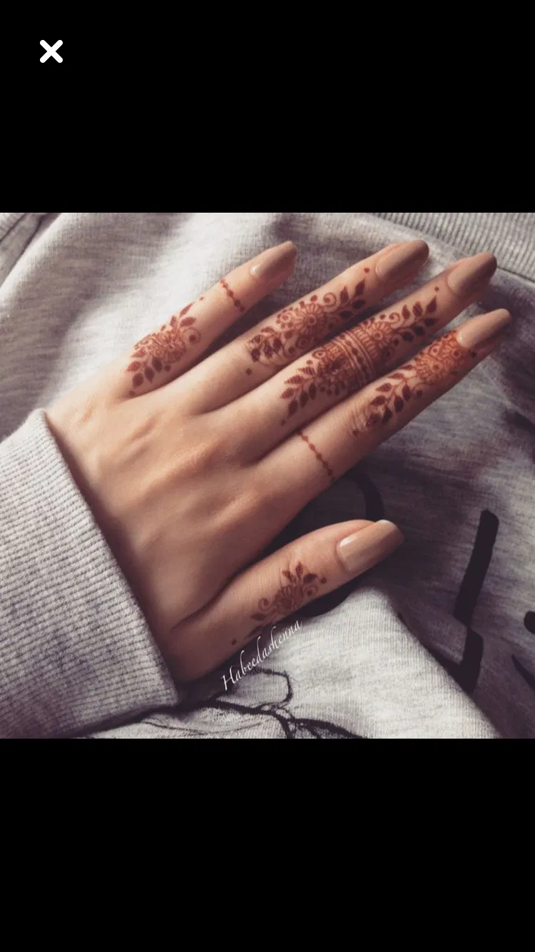 Arabic Minimal Back Hand Mehndi Design with Bel