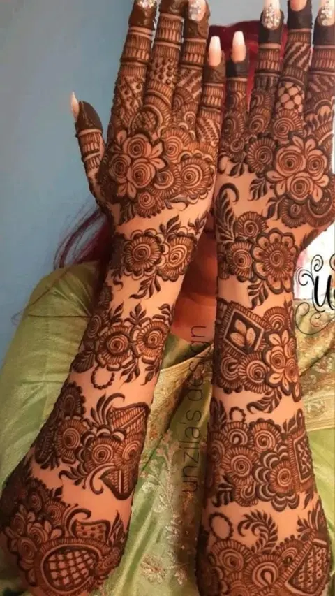 arabic bridal arm mehndi design