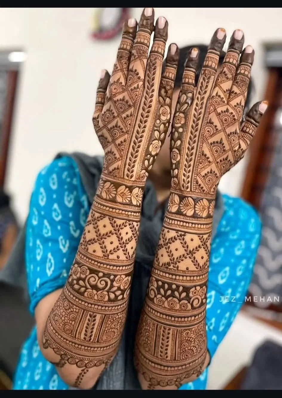 Bridal Indian Arm Mehndi Design with Figures (8)