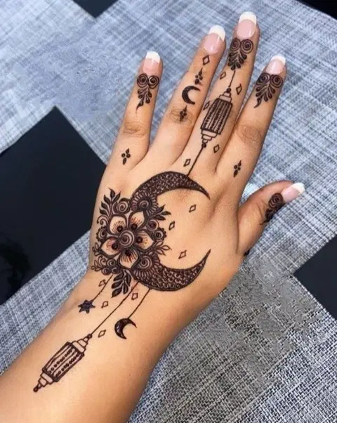 arabic simple jaal arm mehndi design