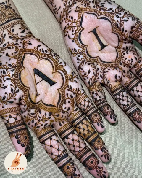 bridal heart mehndi design