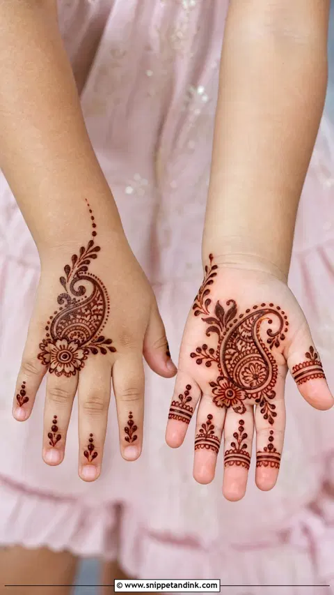 arabic circle finger mehndi design