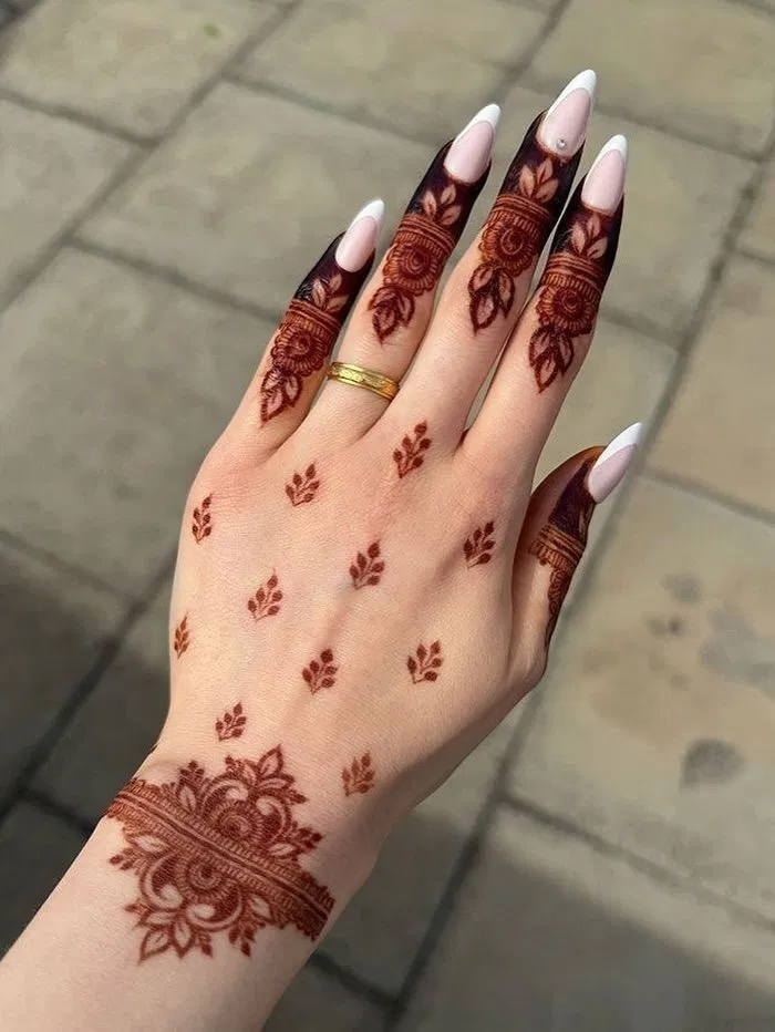 Arabic Pakistani Back Hand Mehndi Design for Eid