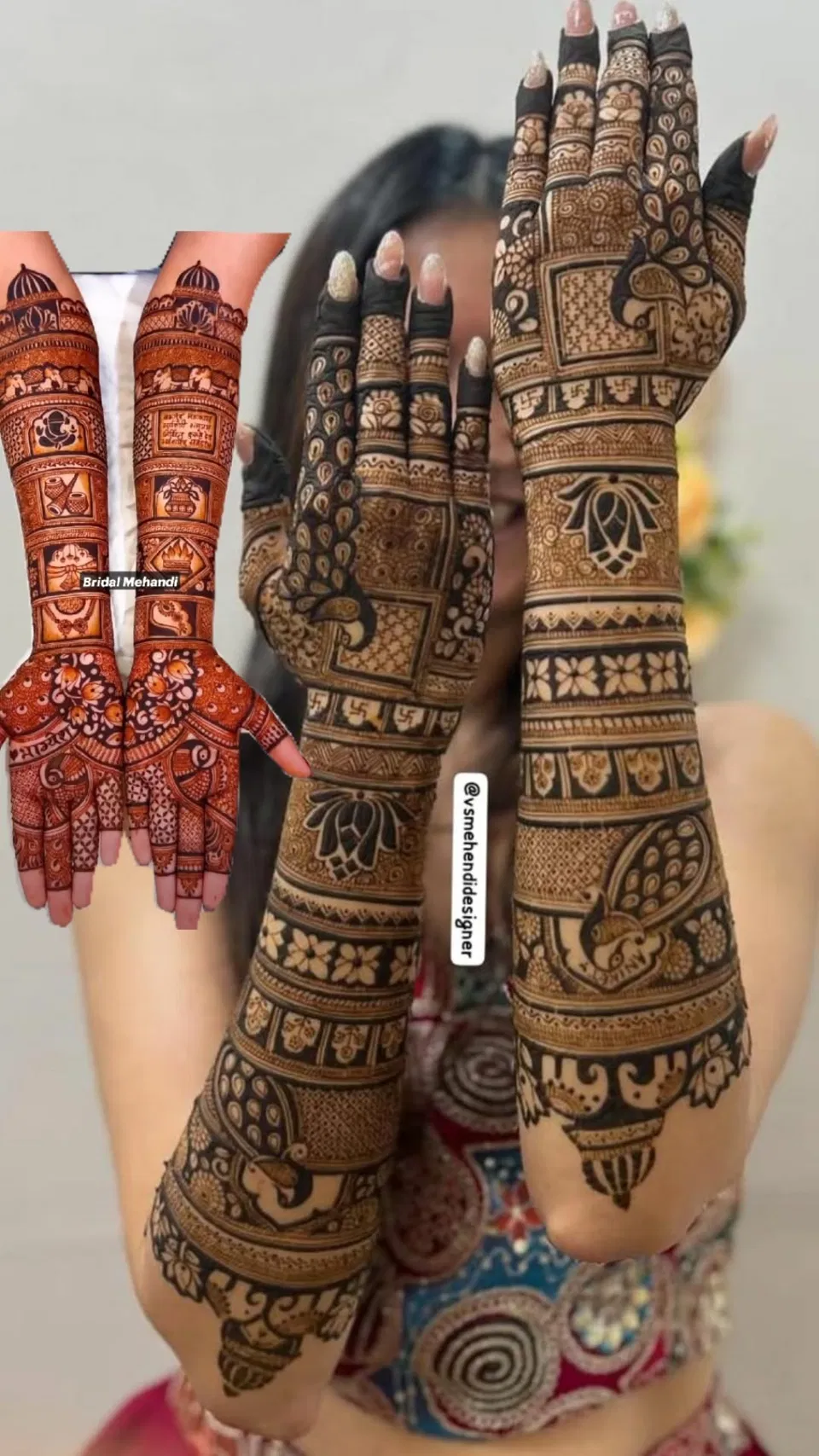 Bridal Stylish Arm Mehndi Design with Figures for Engagement (3)