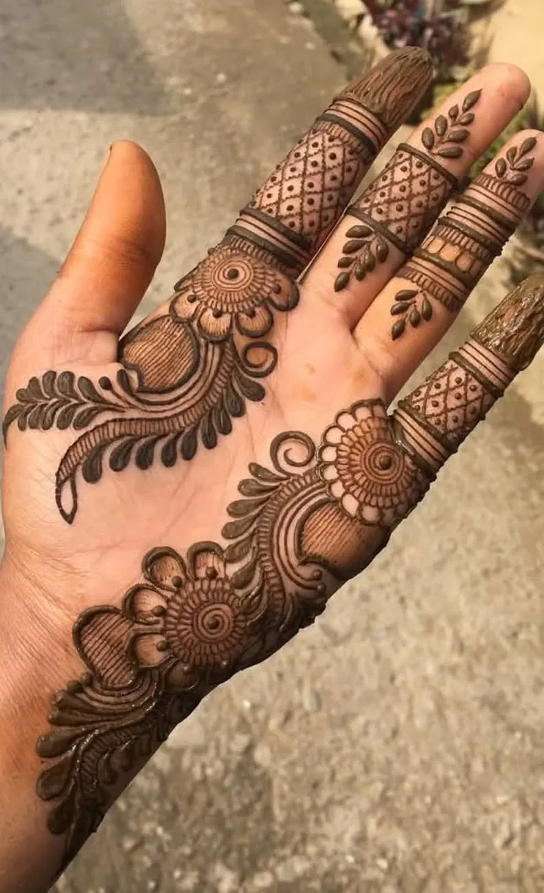 Arabic Stylish Front Hand Mehndi Design