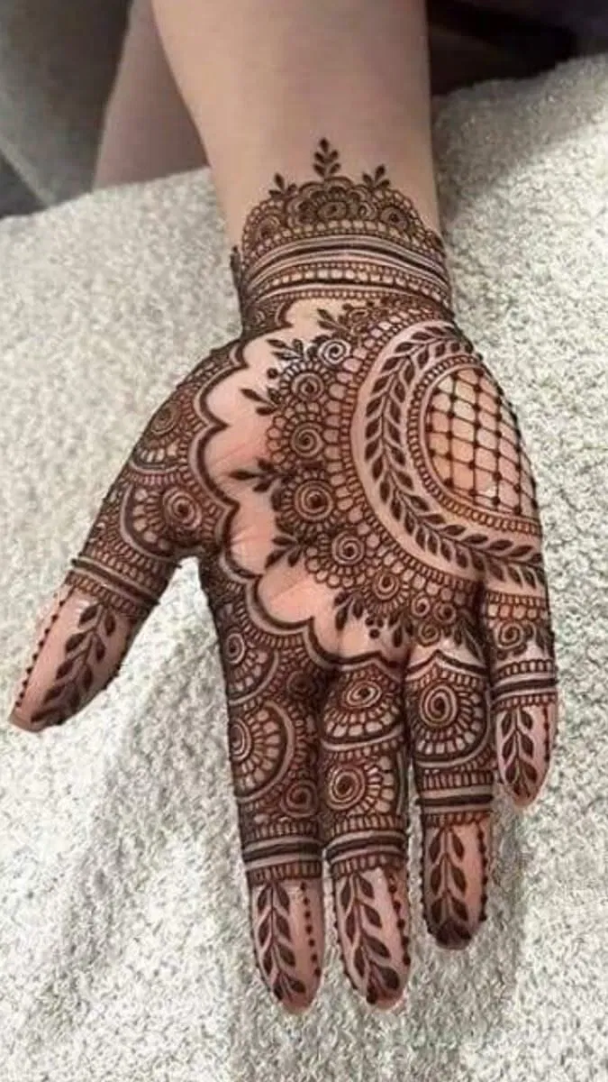 Arabic Bridal Front Hand Mehndi Design (8)