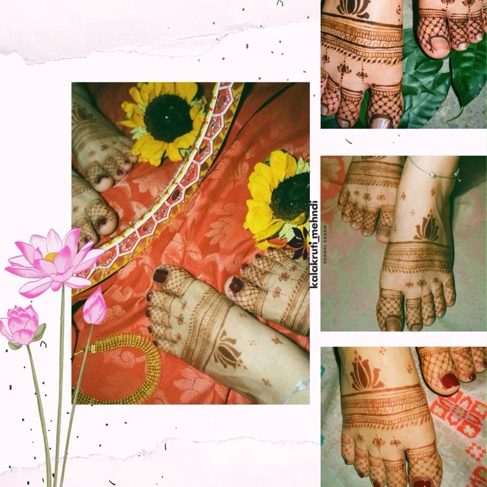 Back Hand Mehndi Design with Figures