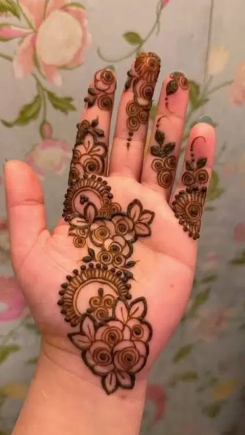 arabic simple bel finger mehndi design