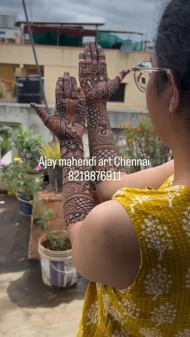 Full Hand Mehndi Design with Figures