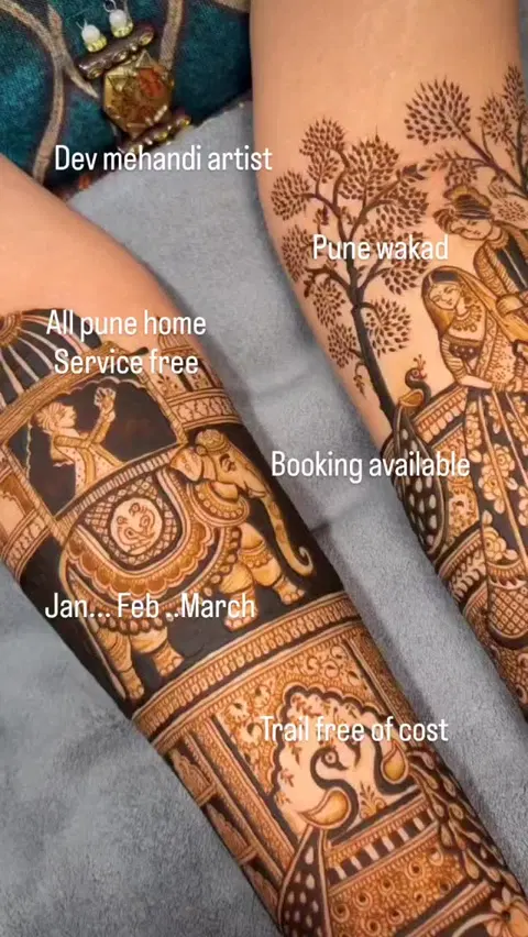 figure full hand mehndi design