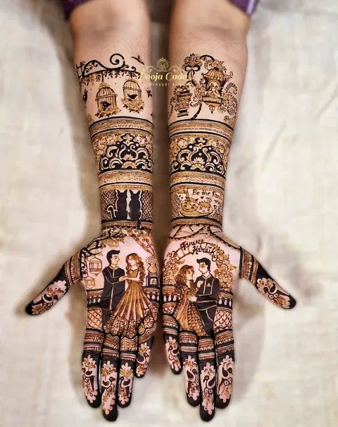 figure front hand mehndi design