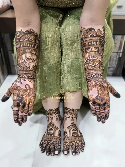 figure front hand mehndi design