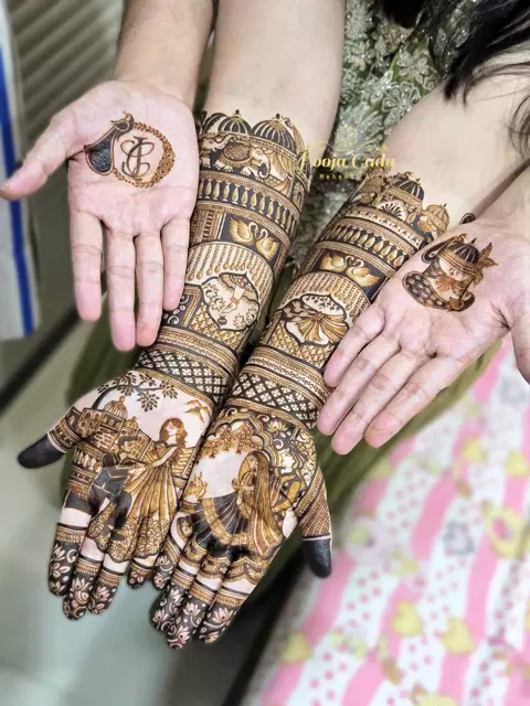 figure front hand mehndi design