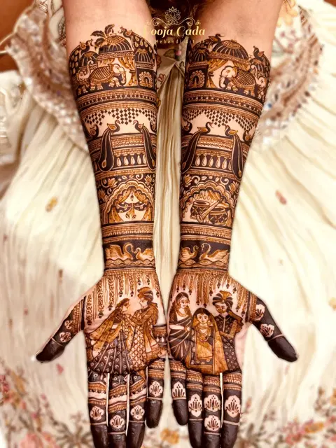 figure back hand mehndi design