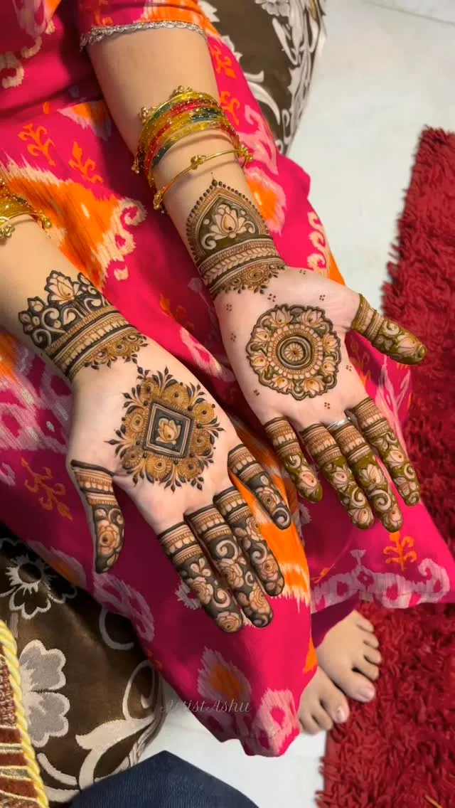 Bridal Back Hand Mehndi Design