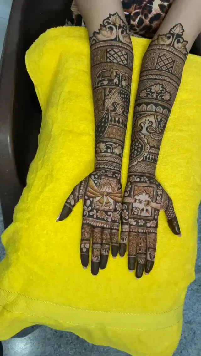 Full Hand Mehndi Design with Figures