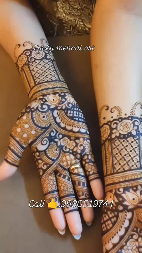 back hand mehndi design