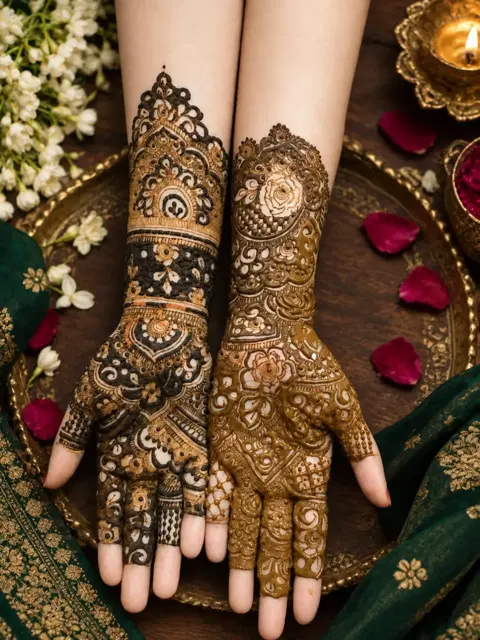 bridal figure full hand mehndi design