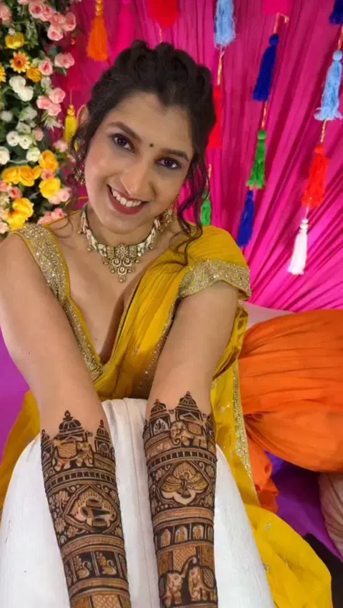 bridal jaal front hand mehndi design