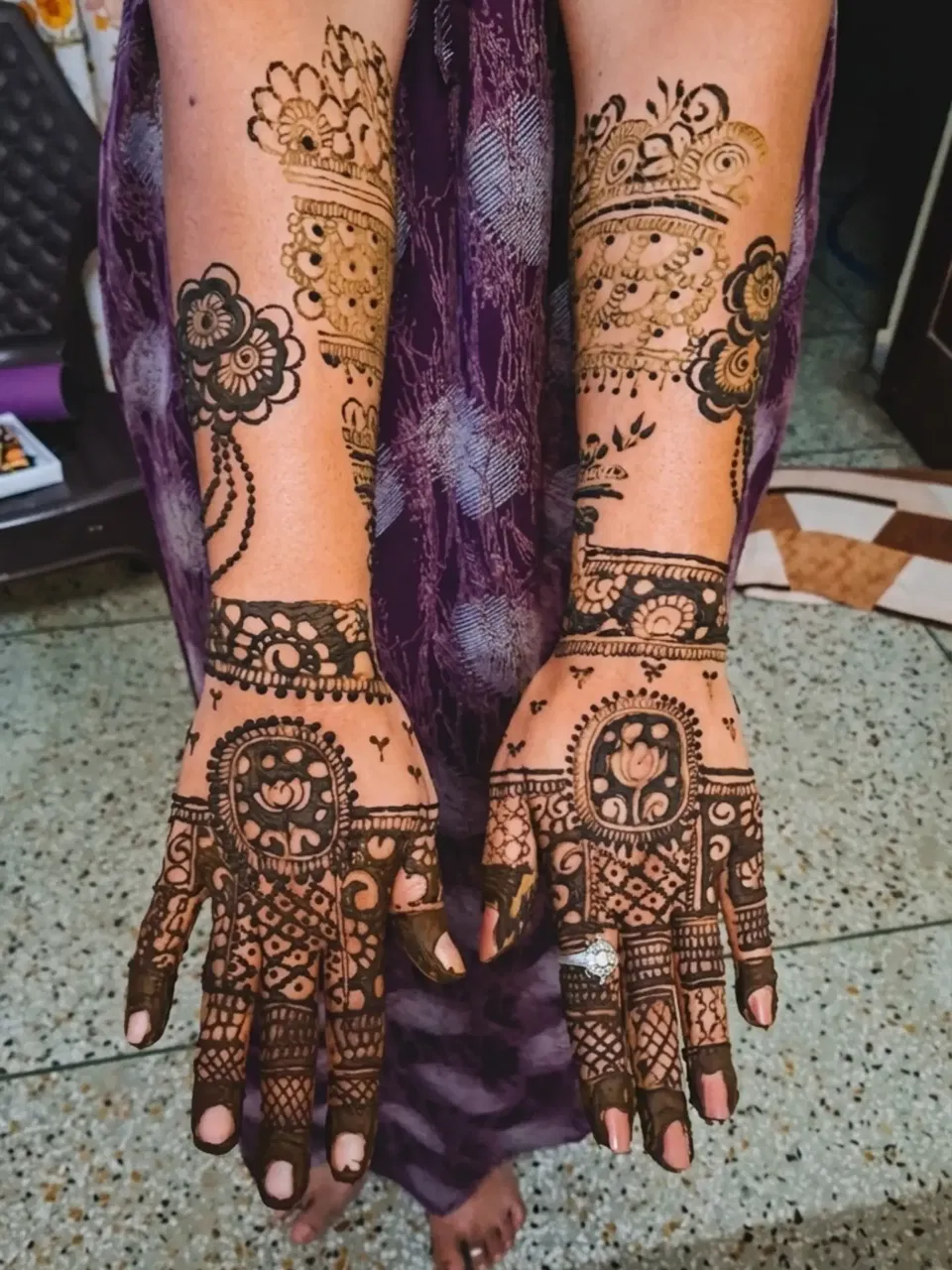 Full Hand Mehndi Design with Jaal