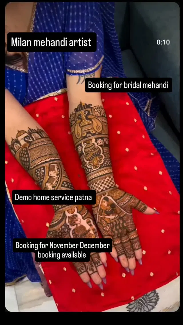 Heavy Front Hand Mehndi Design with Figures