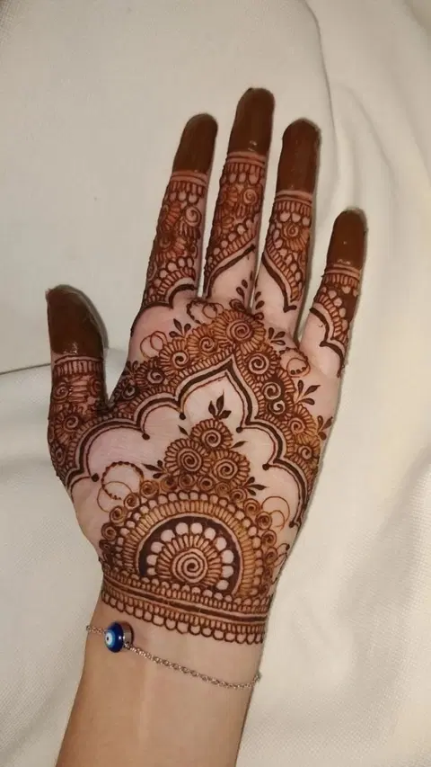 arabic front hand mehndi design