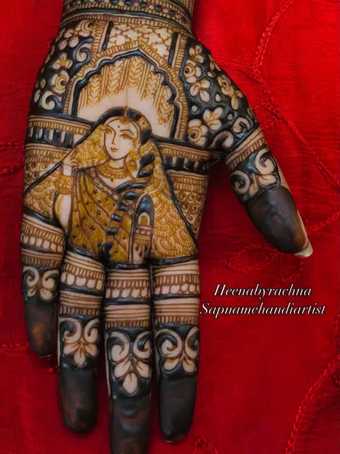 bridal indian figure full hand mehndi design