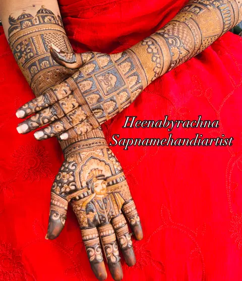 bridal indian figure full hand mehndi design